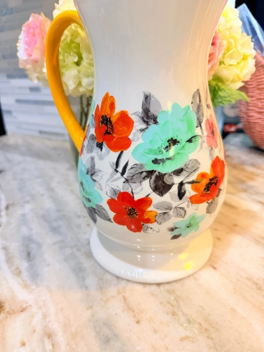 Pioneer Woman  Flea Market 2 Quart Pitcher Floral Design